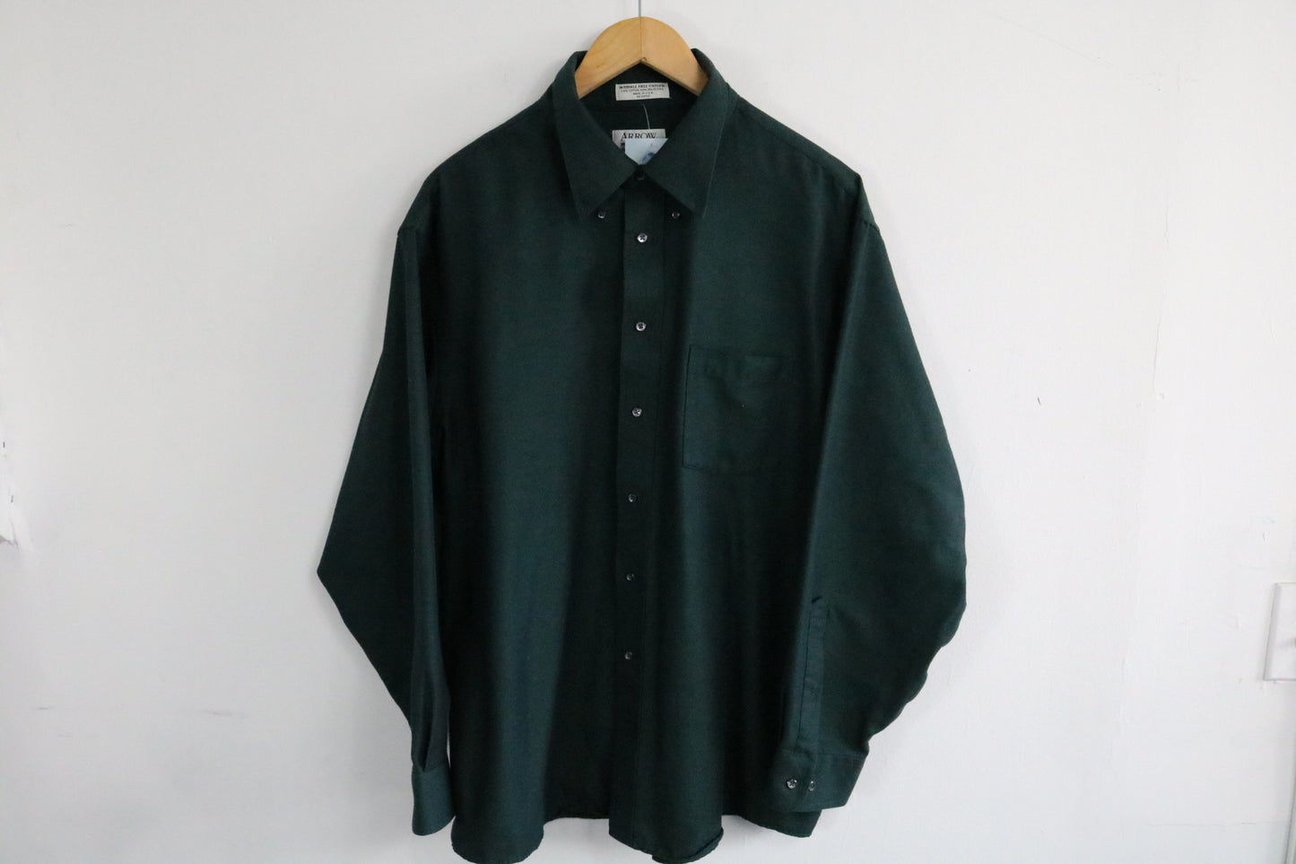 Arrow Button-Up Shirt | Vintage Classic Dress Shirt | Deep Green Oxford Shirt | Timeless Menswear