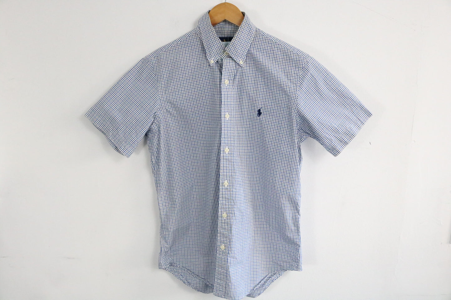 Polo Ralph-Lauren Button-Up Shirt | Vintage Classic Check Short Sleeve Shirt | Preppy Casual Shirt | Designer Men’s Shirt