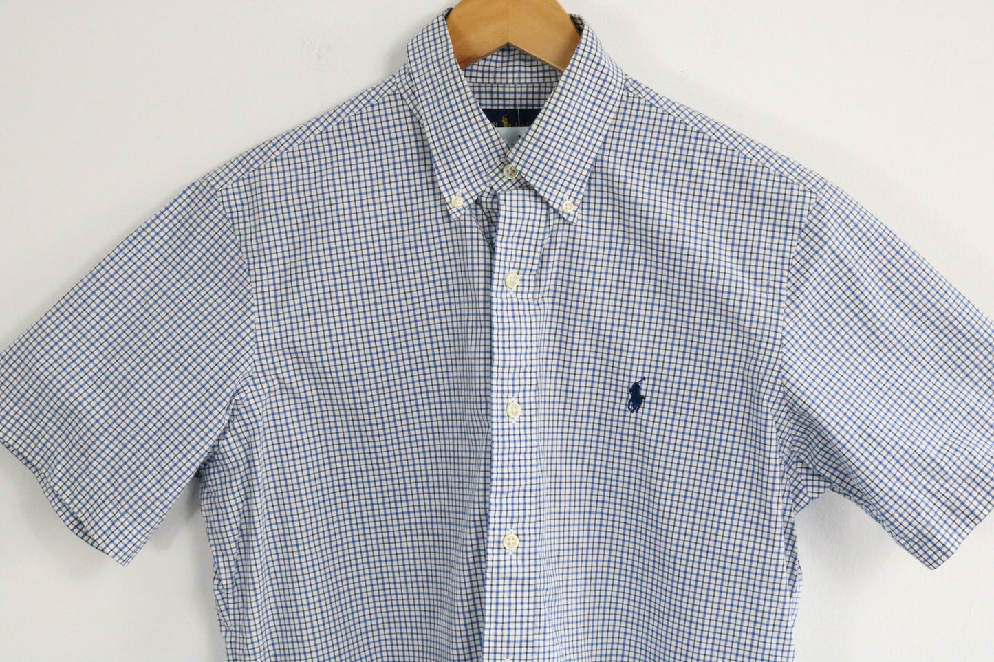 Polo Ralph-Lauren Button-Up Shirt | Vintage Classic Check Short Sleeve Shirt | Preppy Casual Shirt | Designer Men’s Shirt