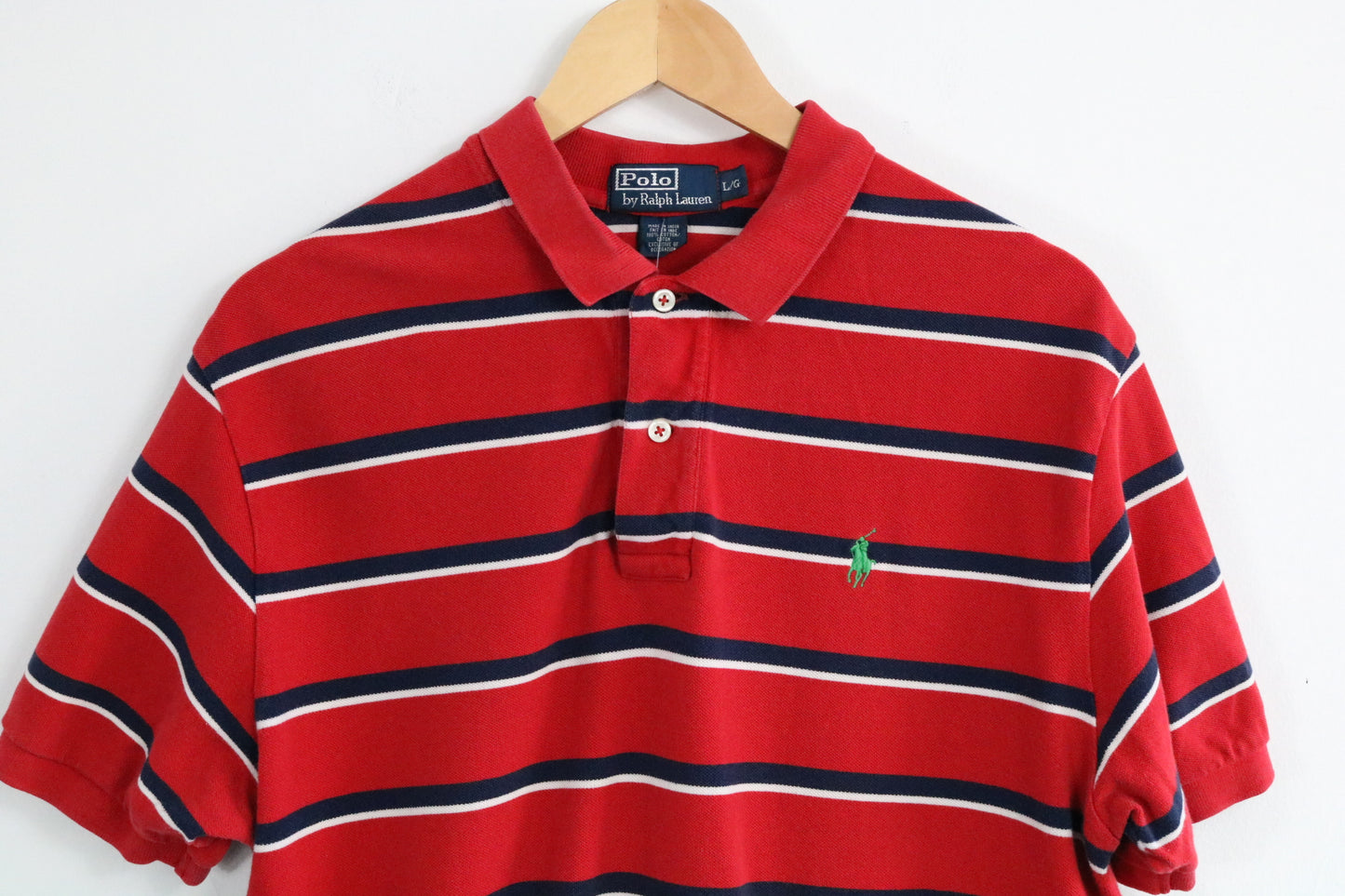 Polo Ralph-Lauren Polo Shirt | Vintage Classic Striped Polo Shirt | Preppy Casual Shirt