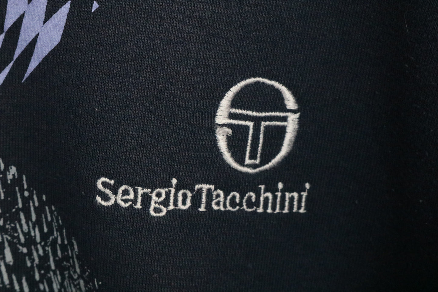 Sergio-Tacchini Sweater | Vintage 90s Geometric Graphic Crewneck Sweatshirt | Classic Sportswear