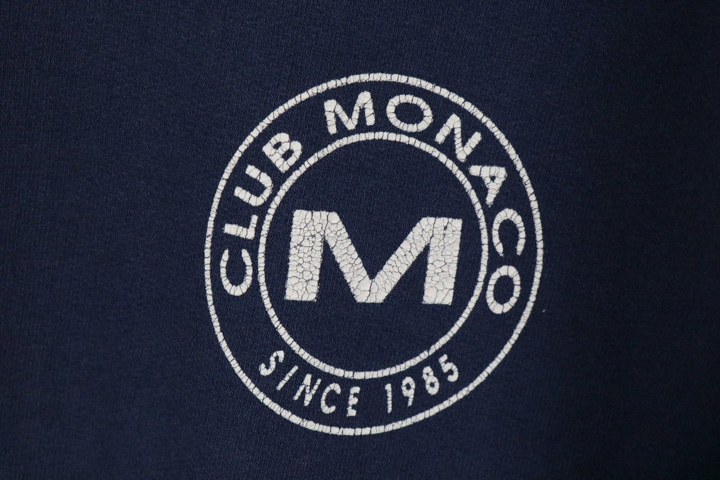Club-Monaco Sweatshirt | Vintage 90s Logo Graphic Crewneck | Classic Navy Pullover