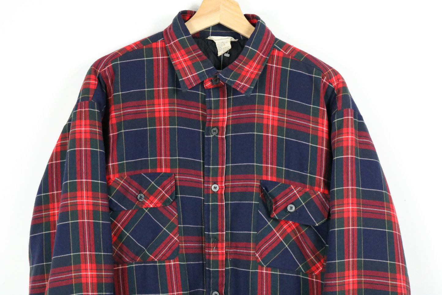 Timber-Run Plaid Flannel Button-Up Shirt | Vintage Classic Quilted Lined Outdoor Shirt Jacket | Men's Casual Layer