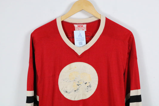 Unique Athletic Supplies Hockey Jersey | Vintage 1970s Angel Graphic Long Sleeve Sports Top | Stephens 69 Teamwear