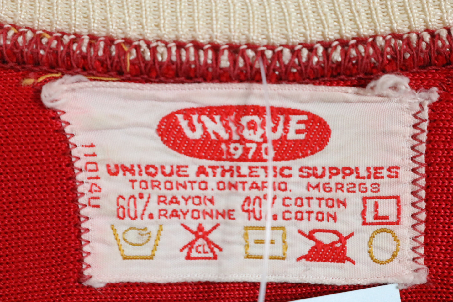 Unique Athletic Supplies Hockey Jersey | Vintage 1970s Angel Graphic Long Sleeve Sports Top | Stephens 69 Teamwear