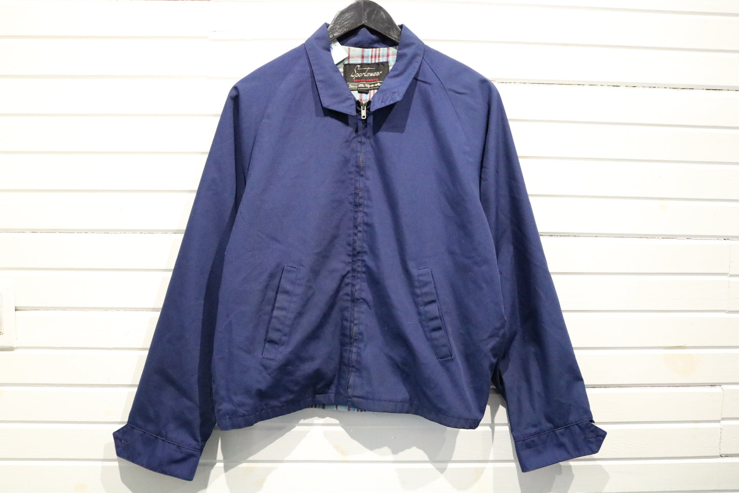 Sears Sportswear Harrington Jacket | Vintage Plaid-Lined Zip Bomber | Classic Outerwear | 1970s Menswear