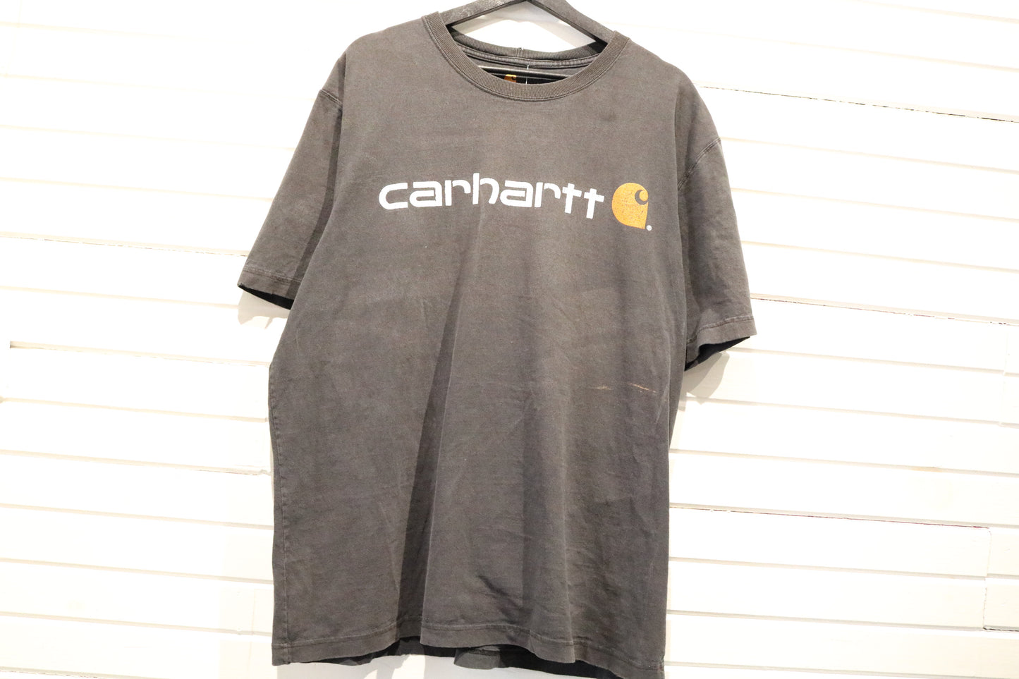 Carhartt Graphic T-Shirt | Vintage Distressed Logo Short Sleeve Tee | Classic Workwear Top