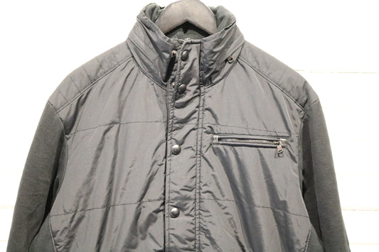 Polo-by-Ralph-Lauren Black Bomber Jacket | Vintage Quilted Elbow Patch Zip-Up Coat | Classic Street Style Outerwear