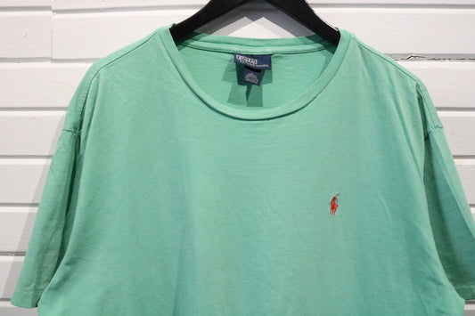 Polo Ralph-Lauren T-Shirt | Vintage Classic Solid Green Crewneck Tee | Minimalist Everyday Wear