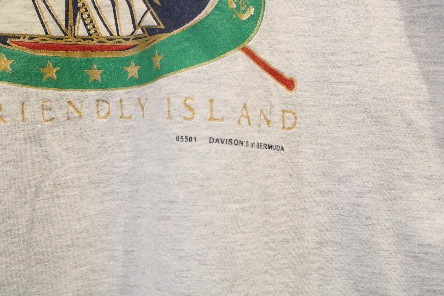 Bermuda T-Shirt | Vintage 1990s Sailboat Graphic Tee | One Friendly Island Souvenir