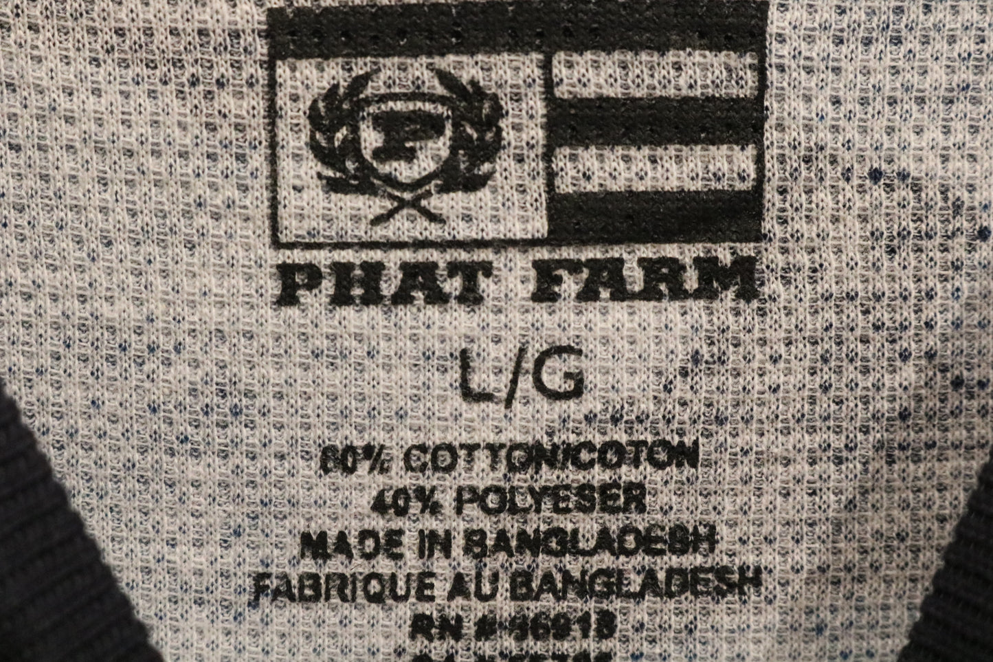 Phat-Farm Hunting Dept Camo Shirt | Vintage Blue Camouflage Long-Sleeve Tee | Urban Streetwear Top