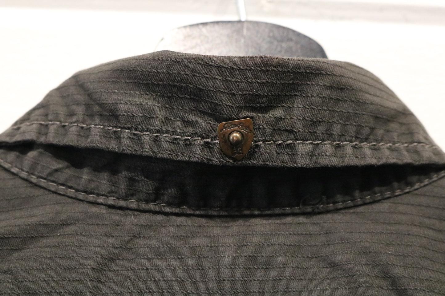 Projekt-RAW Button-Up Shirt | Vintage Graphic Patchwork Long Sleeve Shirt | Distressed Eagle Design