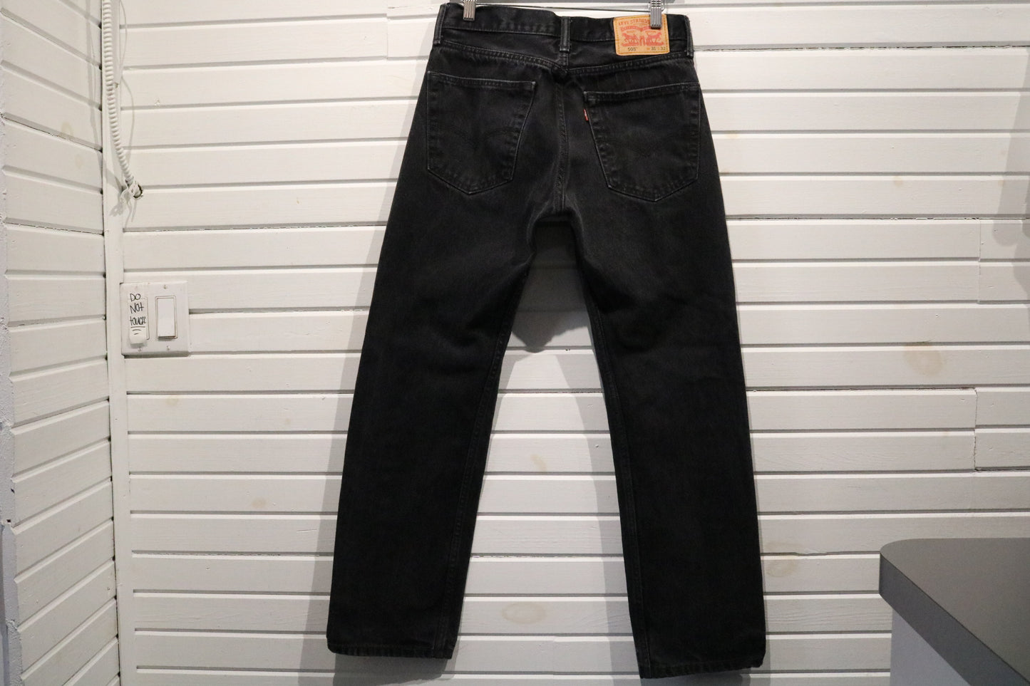 Levi's 505 Jeans | Vintage Black Denim Pants | Classic Straight Fit 90s Style | Size 31x32