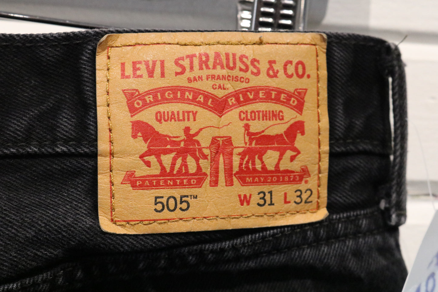 Levi's 505 Jeans | Vintage Black Denim Pants | Classic Straight Fit 90s Style | Size 31x32