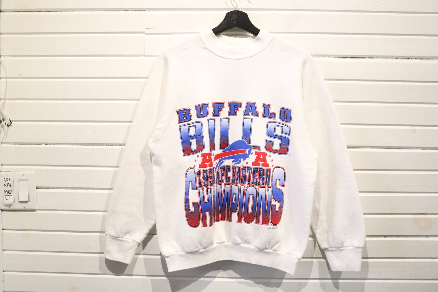 Buffalo Bills AFC Champions Sweater | Vintage 1994 NFL Graphic Sweatshirt | White Pullover Fan Apparel