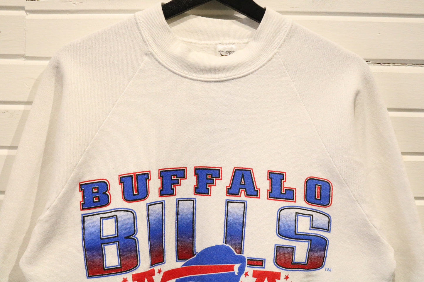 Buffalo Bills AFC Champions Sweater | Vintage 1994 NFL Graphic Sweatshirt | White Pullover Fan Apparel