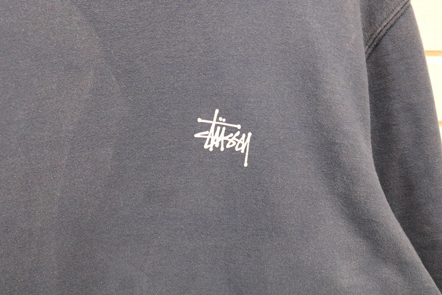 Stussy Sweatshirt | Vintage 2000s Blue Crewneck Pullover | Classic Streetwear with Logo Print