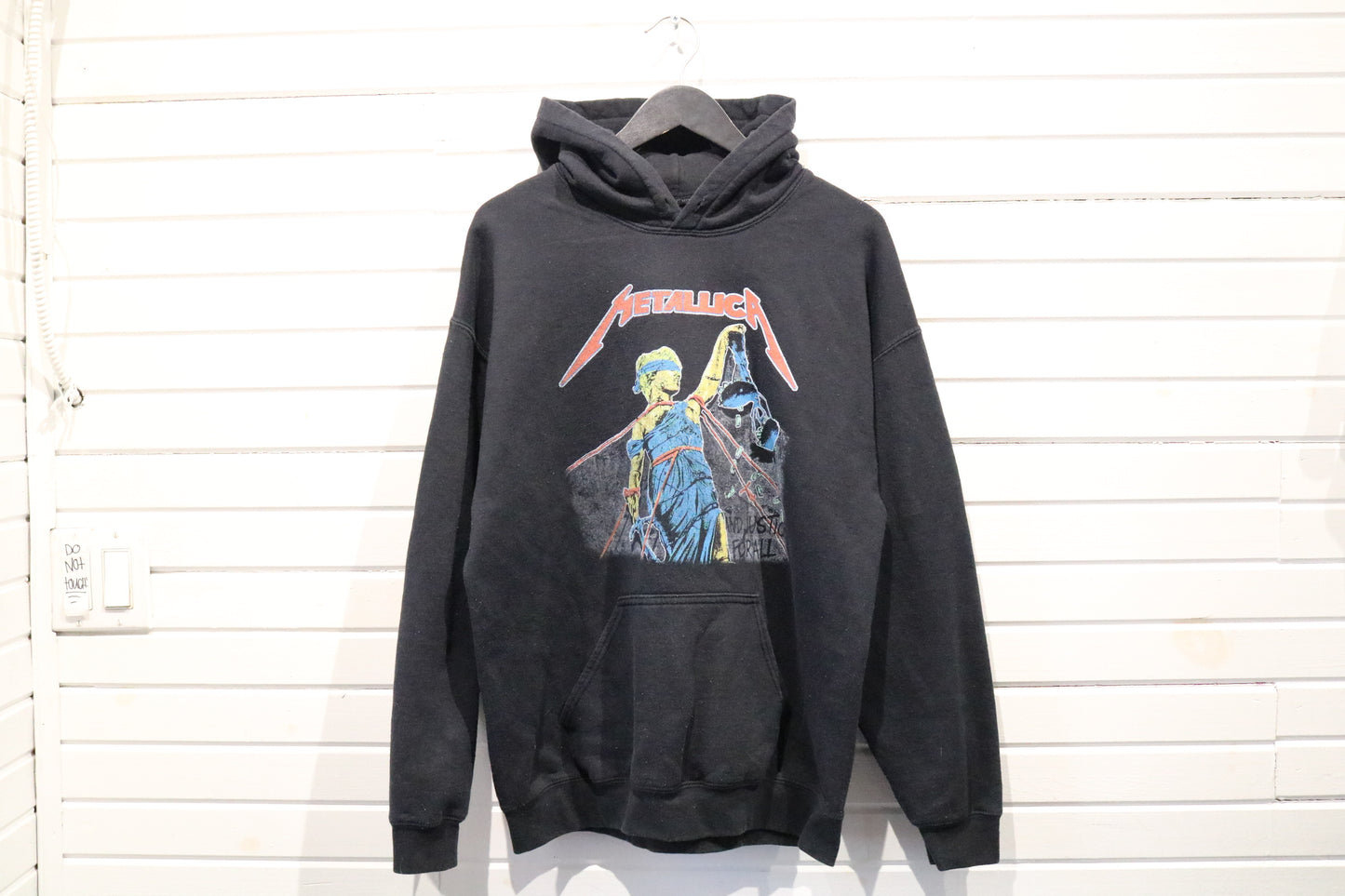 Metallica Hoodie | Vintage And Justice For All Graphic Pullover Sweatshirt | Band Tour Merch Fan Apparel