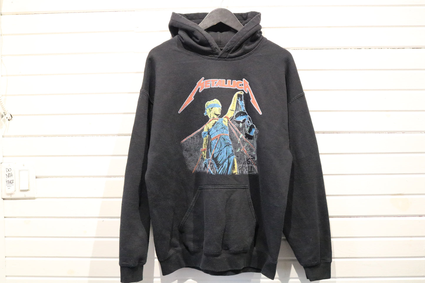 Metallica Hoodie | Vintage And Justice For All Graphic Pullover Sweatshirt | Band Tour Merch Fan Apparel