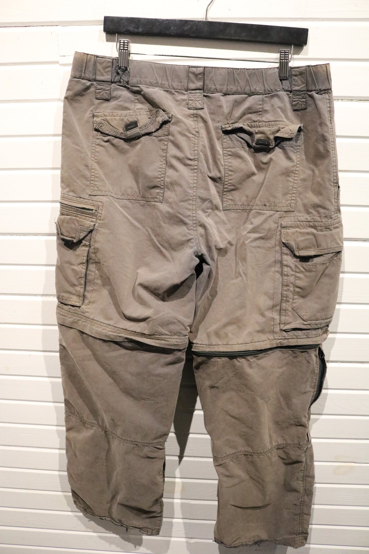 BC Clothing Cargo Pants | Vintage Convertible Zip-Off Utility Cargo Trouser | Outdoor Hiking Adventure Wear