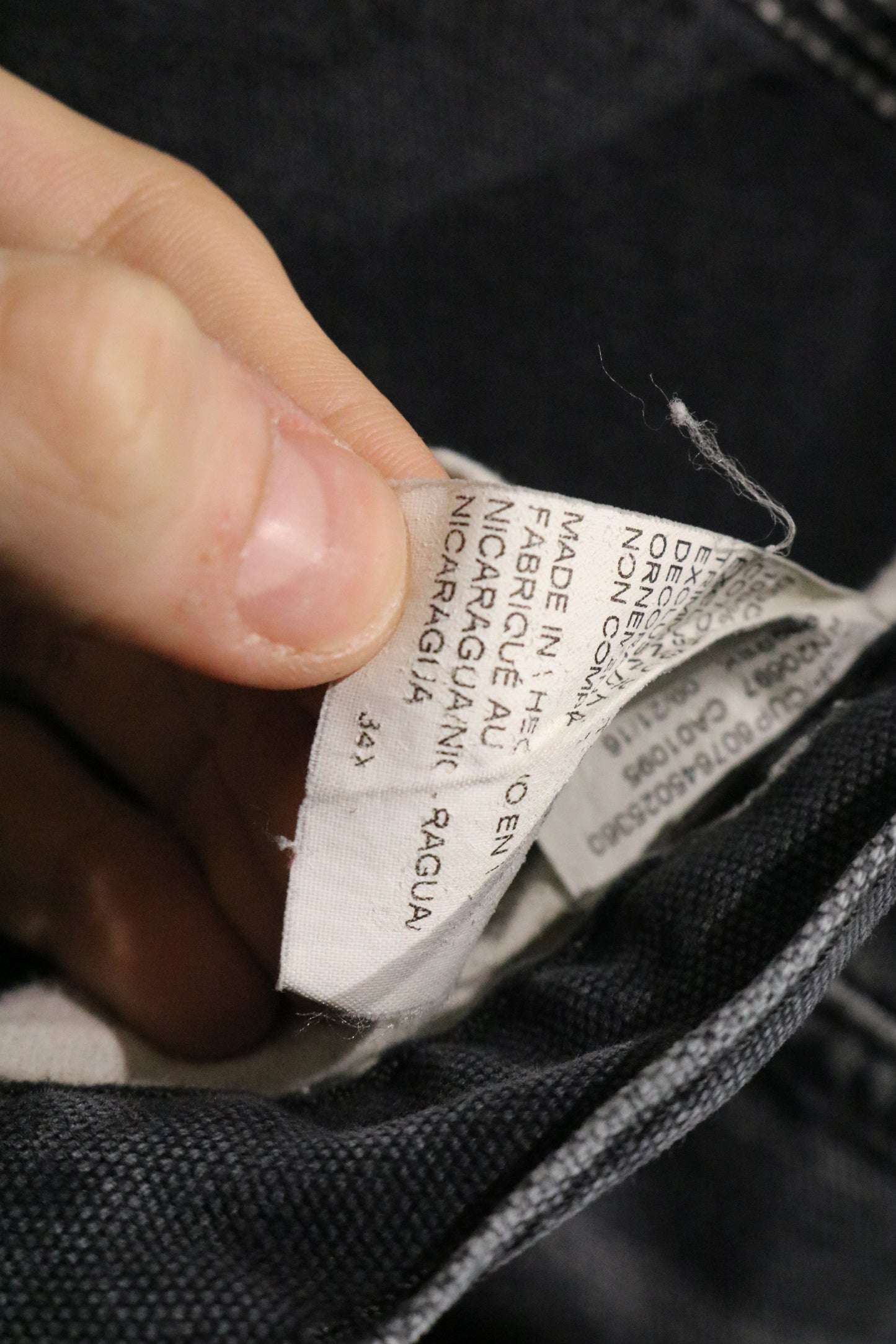 Dickies Denim Pants | Vintage Faded Workwear Carpenter Jeans | Distressed Hem Utility Trousers