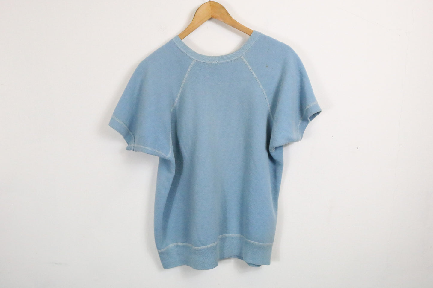 50s-60s Maine Pine-Tree State Sweatshirt | Vintage Short Sleeve Graphic Pullover | Classic Casual Layer