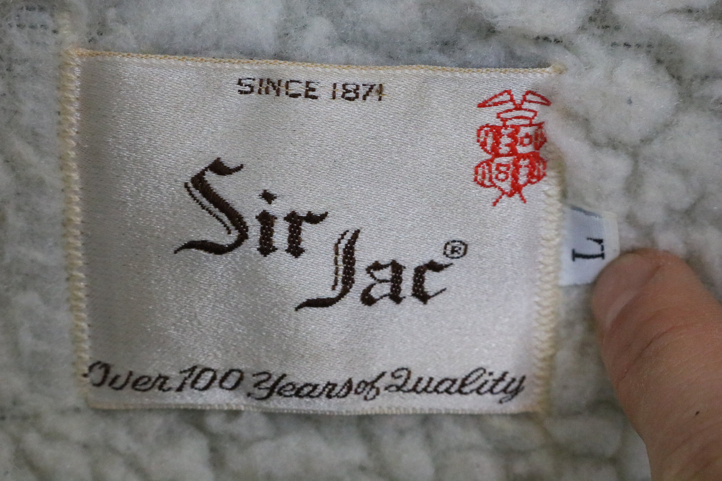 Sir-Jac Sherpa Lined Denim Jacket | Vintage 1970s Shearling Collar Jean Coat | Classic Outerwear
