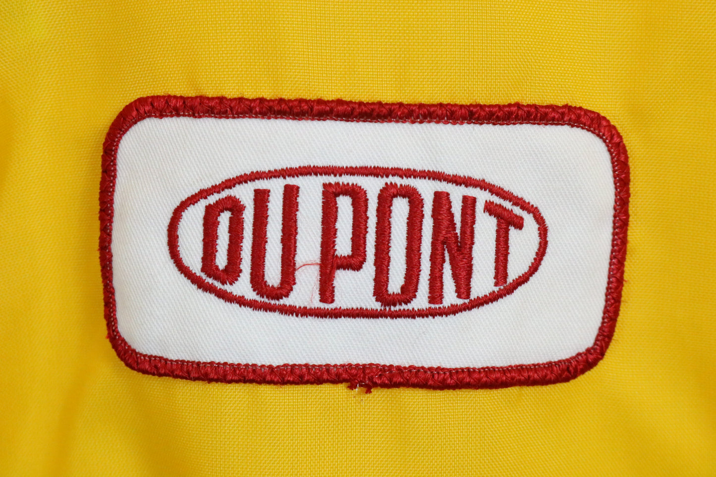 DuPont Yellow Windbreaker Jacket | Vintage 80s Utility Coat | Classic Workwear Outerwear