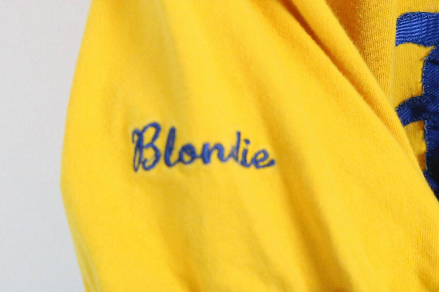 Eagle-Sportswear Leo Tee | Vintage 1992 Yellow and Blue Graphic T-Shirt | Hoop Theme Sportswear