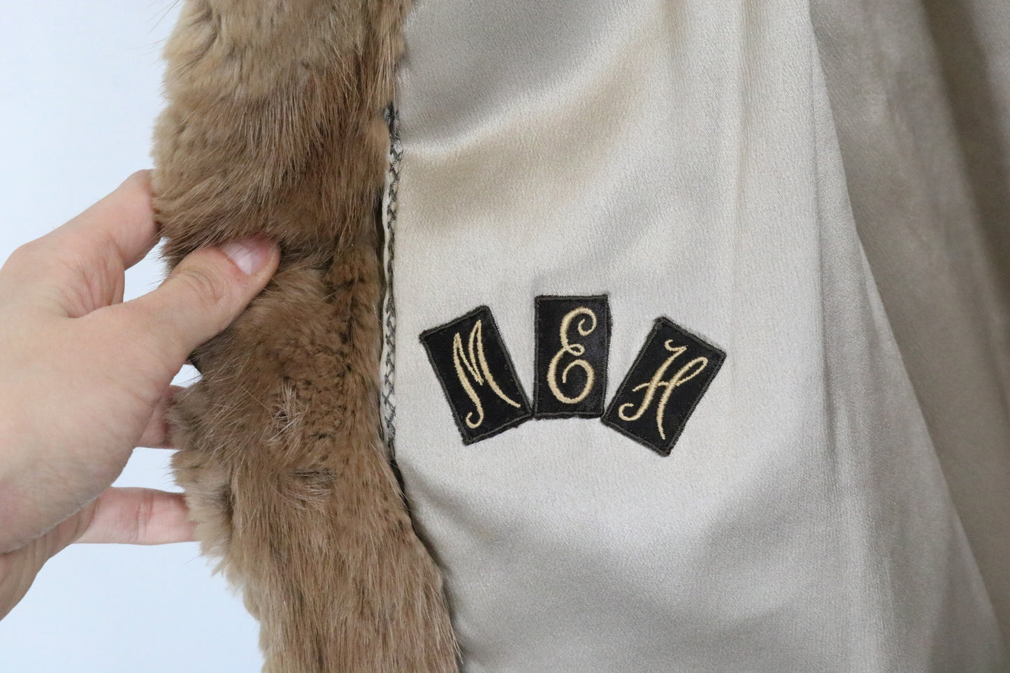Burkholder Furs Coat | Vintage 1950s Fur Outerwear | Large Shawl Collar Brown Elegant Winter Coat