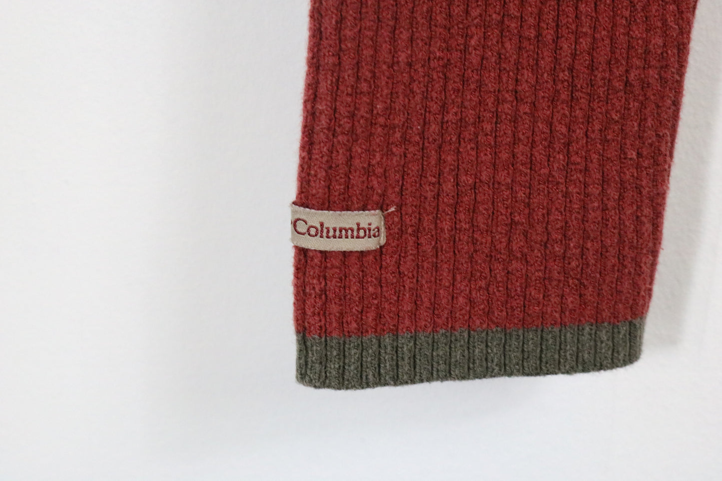 Columbia Turtleneck Sweater | Vintage 90s Ribbed Knit Striped Pullover | Retro Women's Knitwear