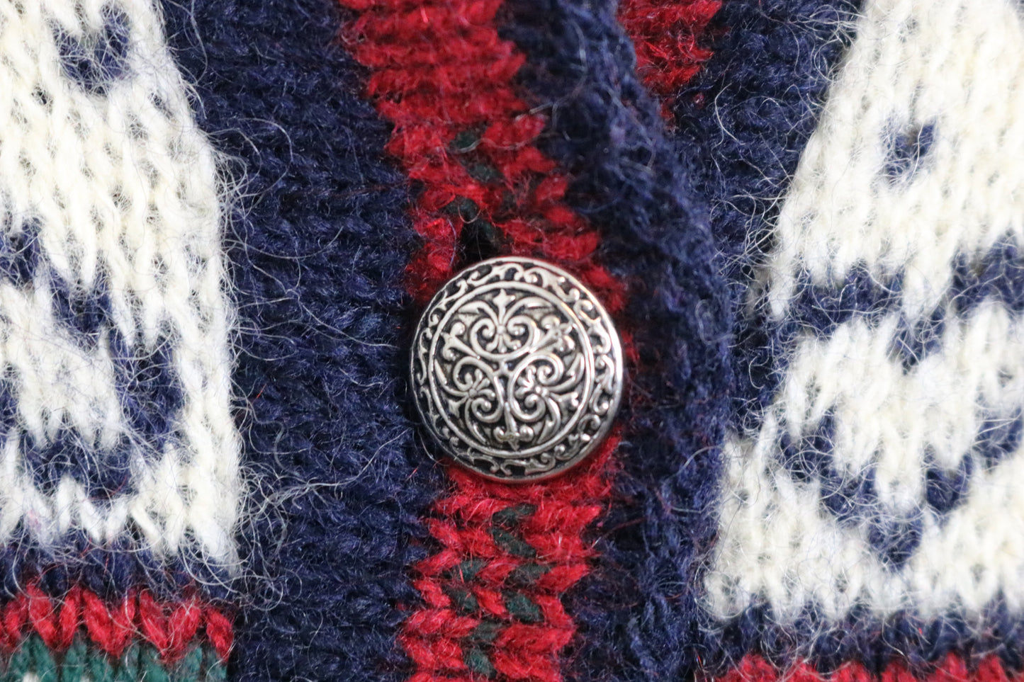 L.L. Bean Knit Cardigan | Vintage Nordic Pattern Wool Sweater | Classic Button-Front Fair Isle Style | Winter Wear