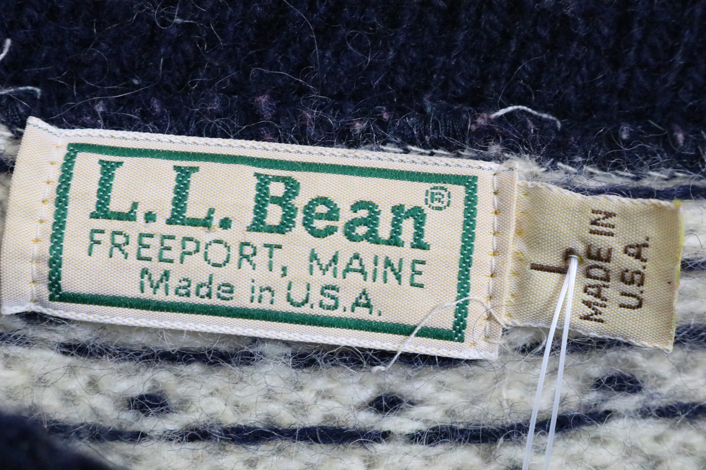 L.L. Bean Knit Cardigan | Vintage Nordic Pattern Wool Sweater | Classic Button-Front Fair Isle Style | Winter Wear