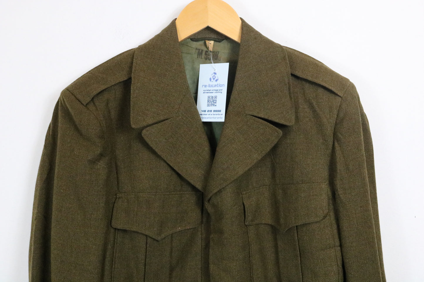 Vintage Military Jacket | 1940s Olive Green Eisenhower Style Wool Outerwear | Classic Short Dress Uniform