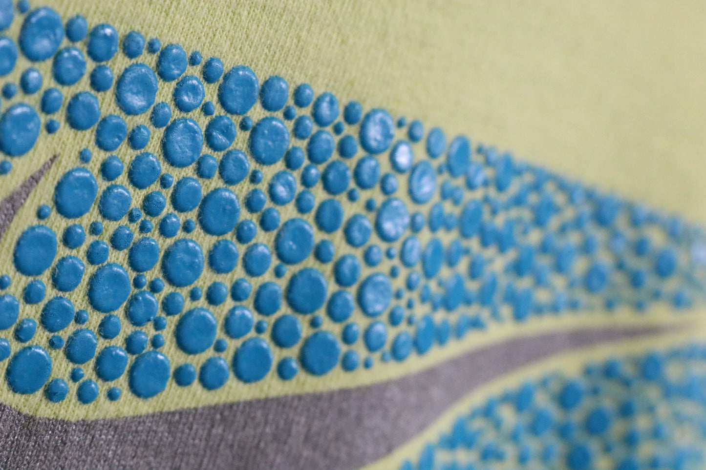 Nike T-Shirt | Vintage 90s Blue-Trim V-Neck Graphic Tee | Bright Green Classic Sportswear
