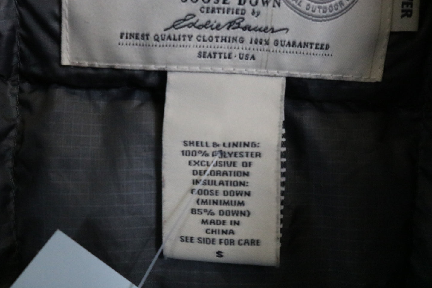 Eddie-Bauer Goose Down Vest | Vintage Olive Green Puffer Outerwear | Insulated Menswear Layer