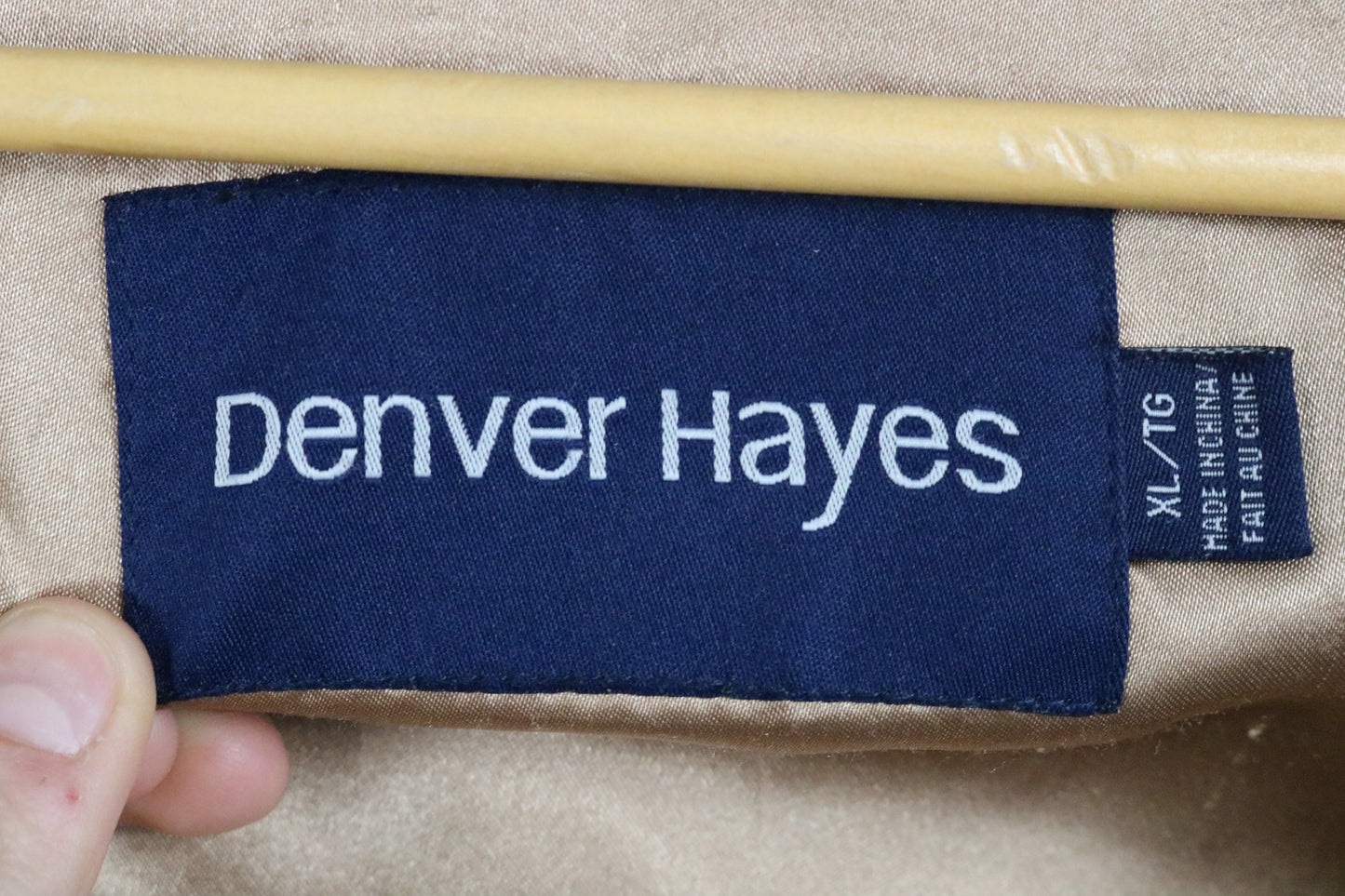 Denver-Hayes Jacket | Vintage Tan Zip-Front Suede Jacket | Ribbed Collar Outerwear