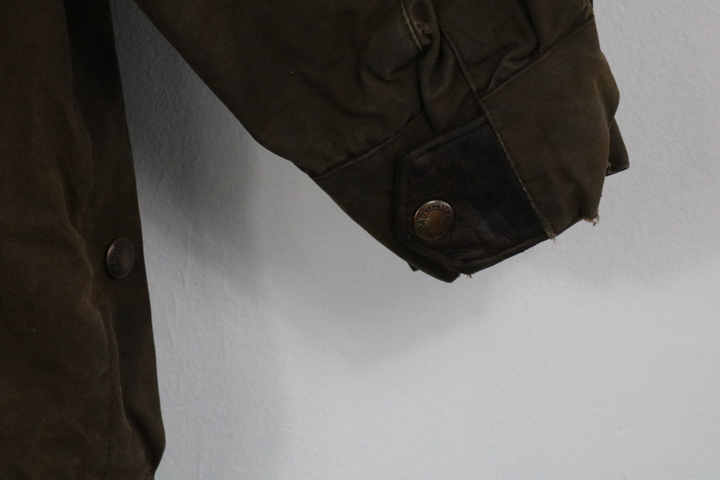 The-Australian-Outback Jacket | Vintage Canvas Field Coat With Leather Collar | Plaid Lined Snap And Zip Coat | Outdoor Workwear