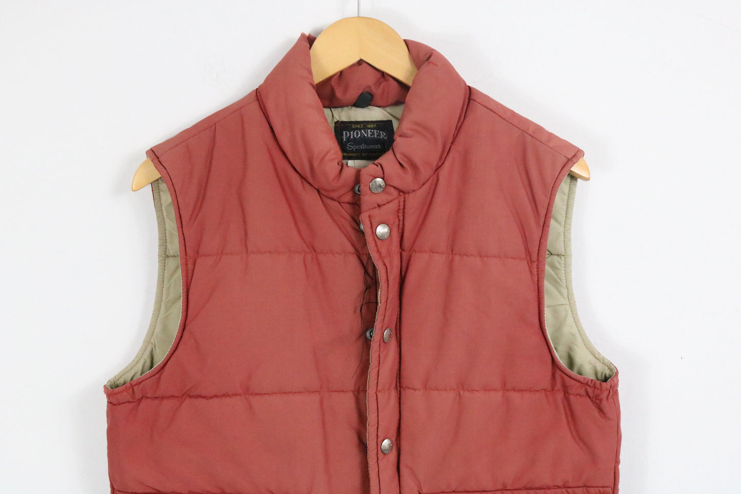 Pioneer Puffer Vest | Vintage Quilted Snap-Front Vest | High-Collar Layering Outerwear