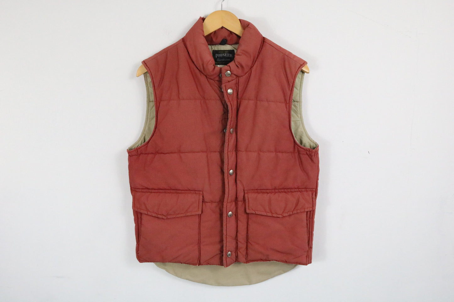 Pioneer Puffer Vest | Vintage Quilted Snap-Front Vest | High-Collar Layering Outerwear