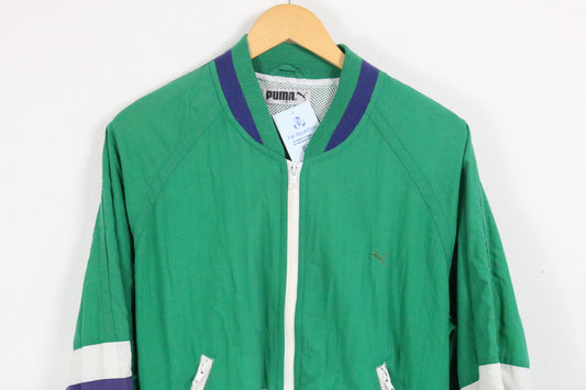 Puma Jacket | Vintage 90s Colorblock Windbreaker Bomber | Retro Sportswear Zip-Up
