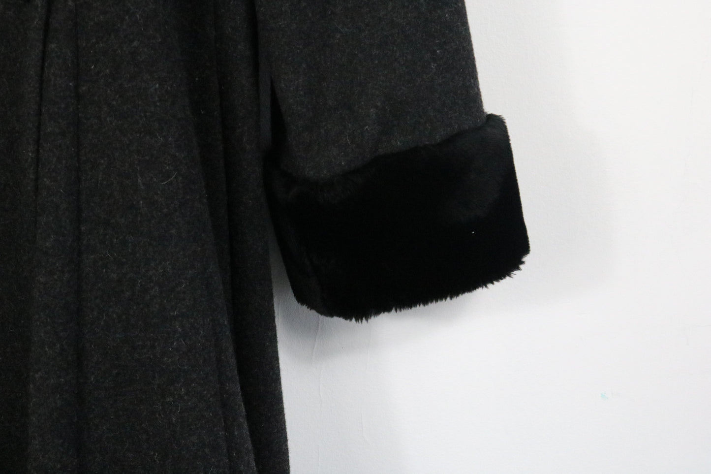 Donnybrook Coat | Vintage Faux-Fur Collar Double-Breasted Long Coat | Winter Outerwear