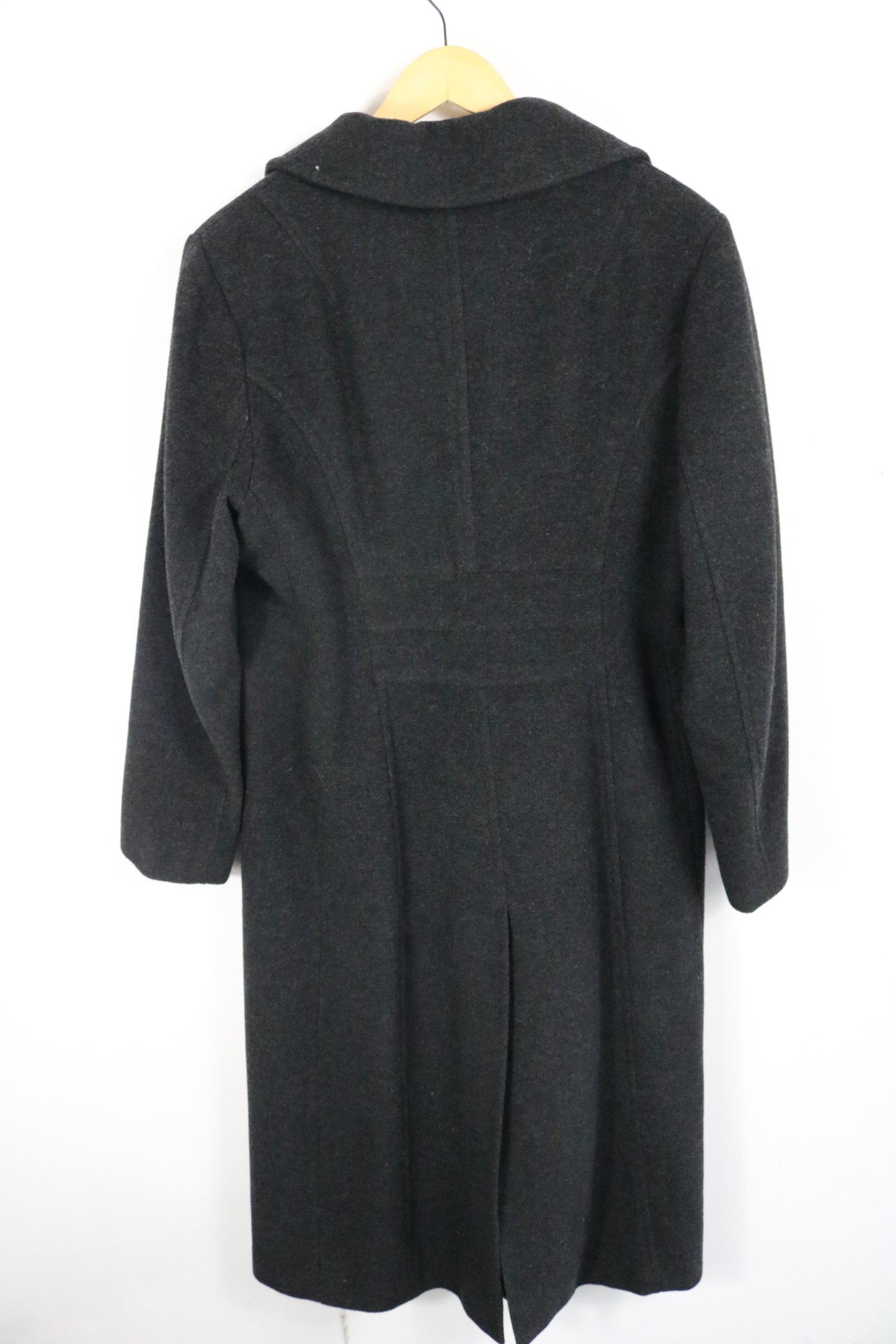 Anne-Klein Coat | Vintage Long Wool Blend Overcoat | Classic Winter Outerwear