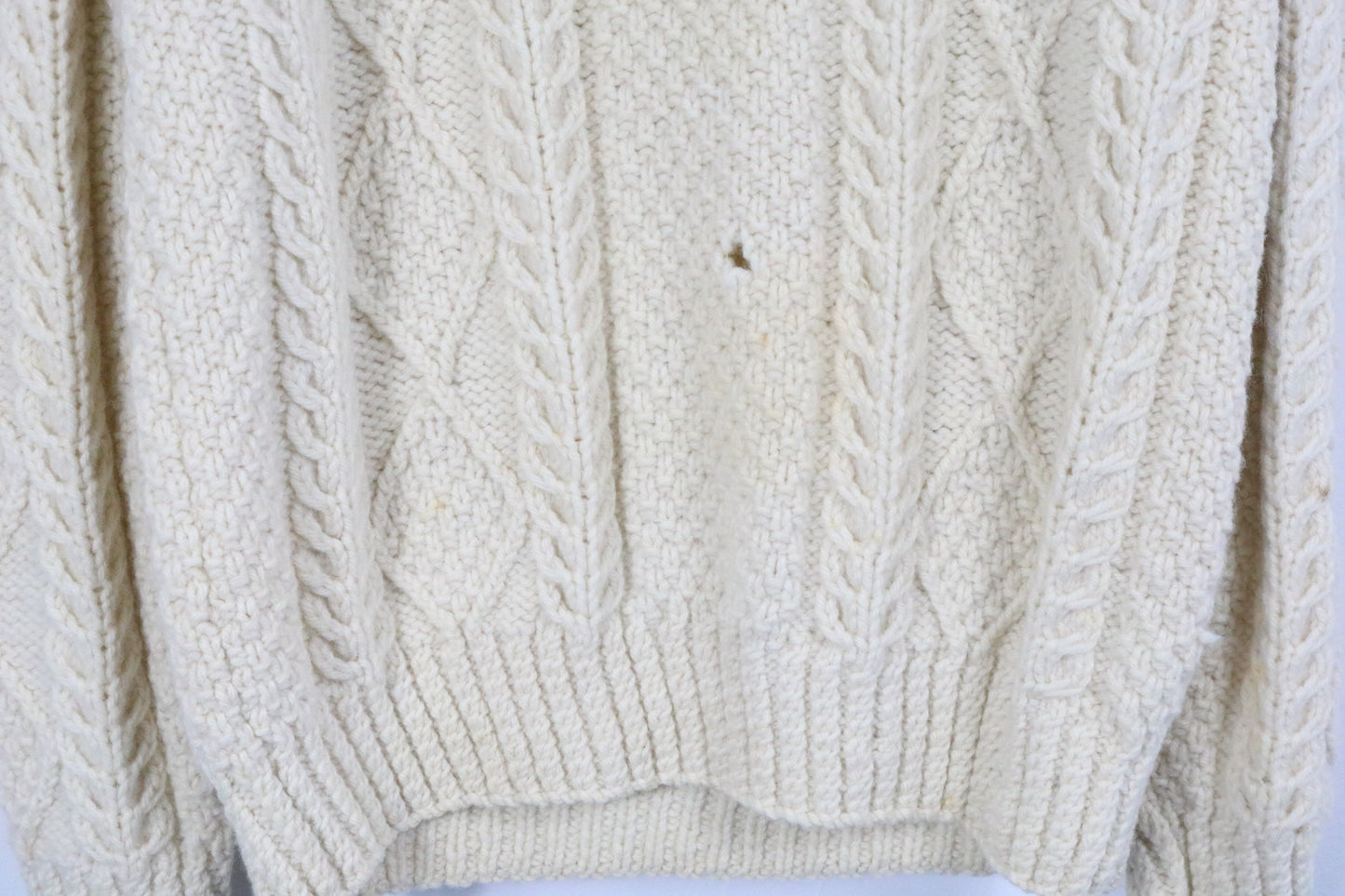 Brooks-Brothers Sweater | Vintage Chunky Cable-Knit Mock-Neck Sweater | Cozy Wool Pullover