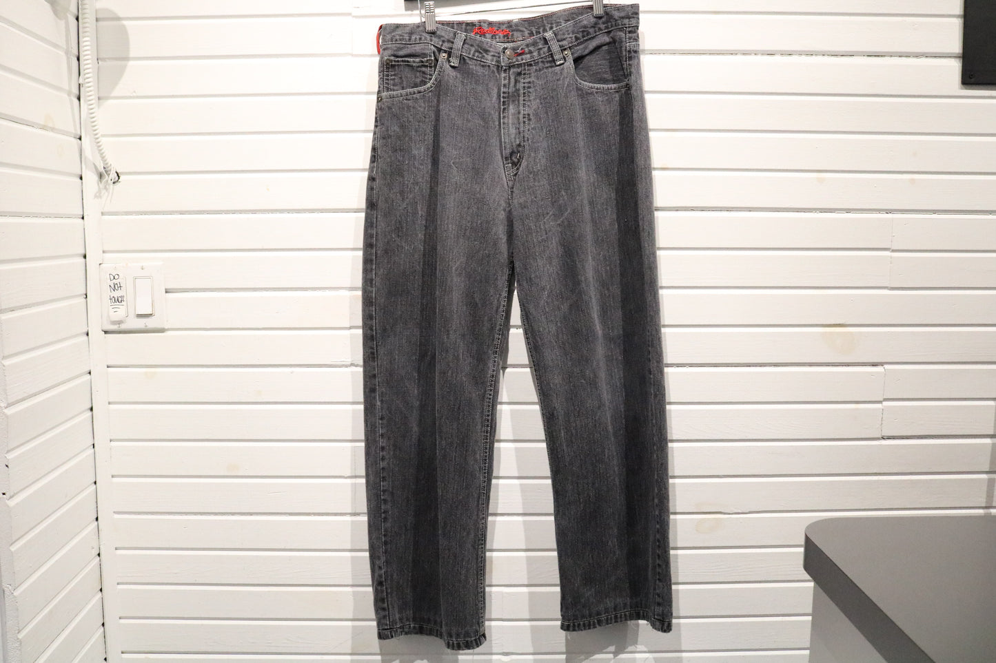 Levi-Strauss Red-Loop Jeans | Vintage Black Wash Red Stitch Denim Jeans | Workwear Inspired Denim Pants