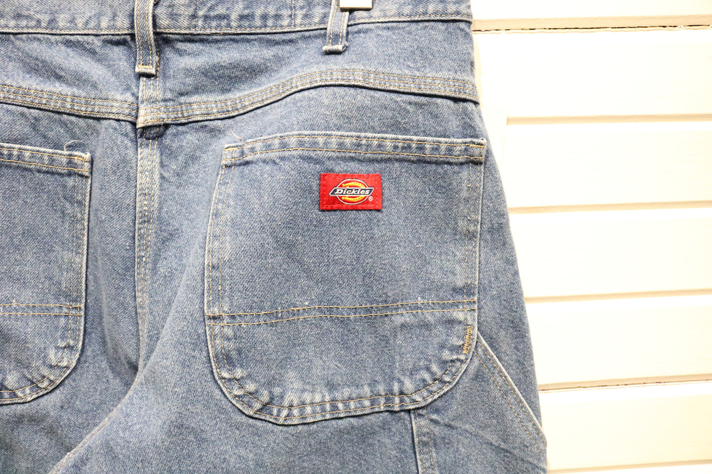 Dickies Jeans | Vintage Utility Carpenter Denim Pants | Hammer Loop Workwear Style | Blue Denim