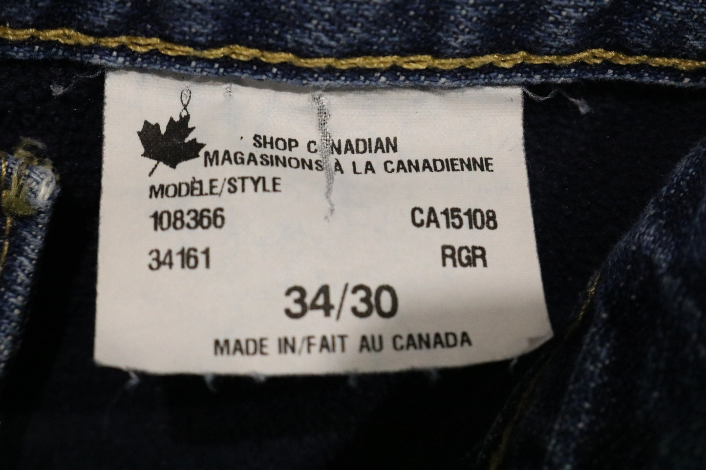 Hathaway Jeans | Vintage Made-in-Canada Classic Blue Denim Pants | Raw Hem Leg Openings | Everyday Wear