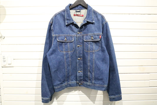 Ball-Jeans Denim Jacket | Vintage 2000s Contrast-Stitch Trucker Jacket | Classic Blue Jean Coat