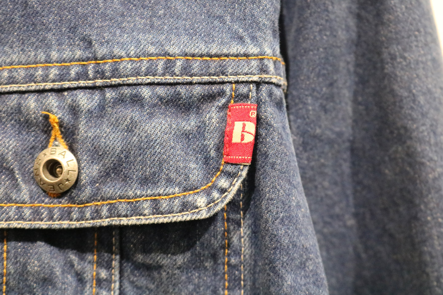 Ball-Jeans Denim Jacket | Vintage 2000s Contrast-Stitch Trucker Jacket | Classic Blue Jean Coat