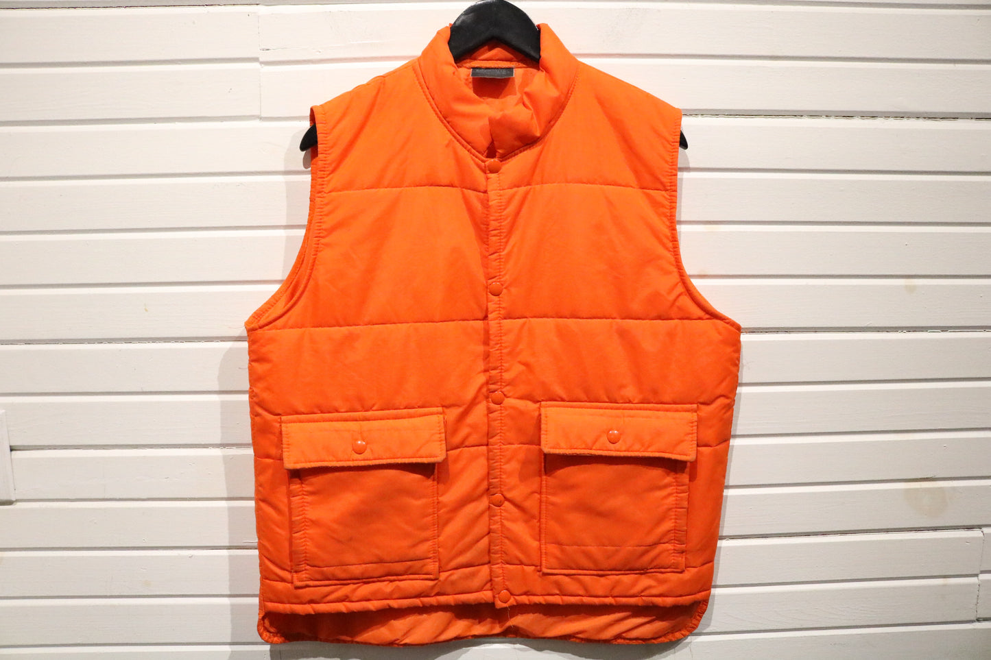 Toppmaster Vest Jacket | Vintage Orange Snap-Front Puffer Vest | Insulated Outdoor Layer